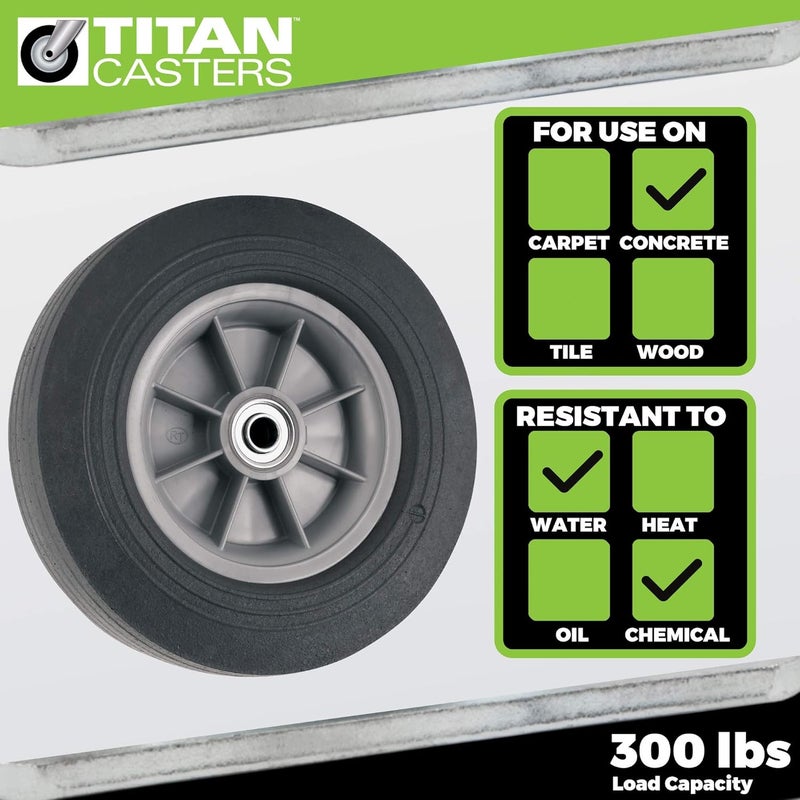 SoftTouch Flat Proof Replacement Wheel - 10-Inch - 300 lb. Load Capacity - For use on Wagons, Carts, & Many Other Products - Image 3