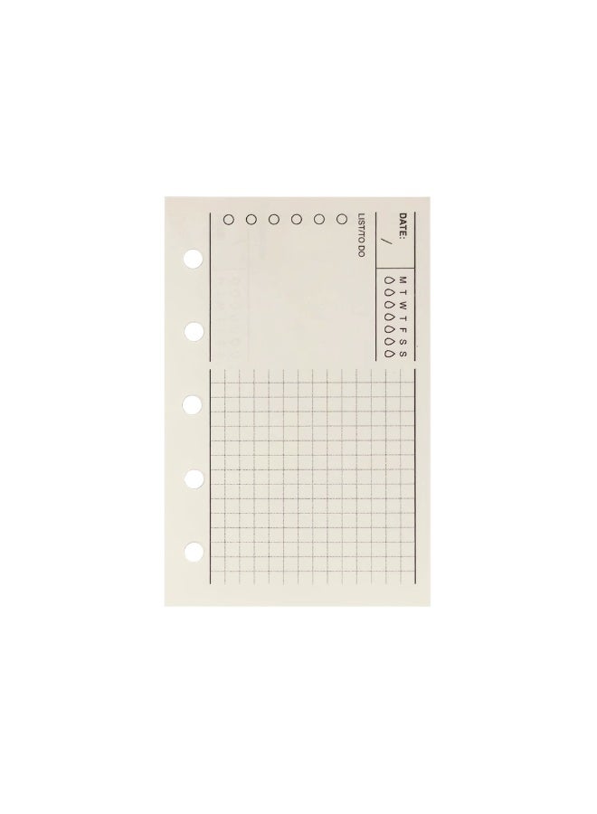 Zelten 1 Pack A8 40 Sheets/80 Pages Favorites Loose Leaf Punched Paper Refills Paper for 5 Hole Binder Personal Organizer Diary Notebook Refillable Planner - Image 2