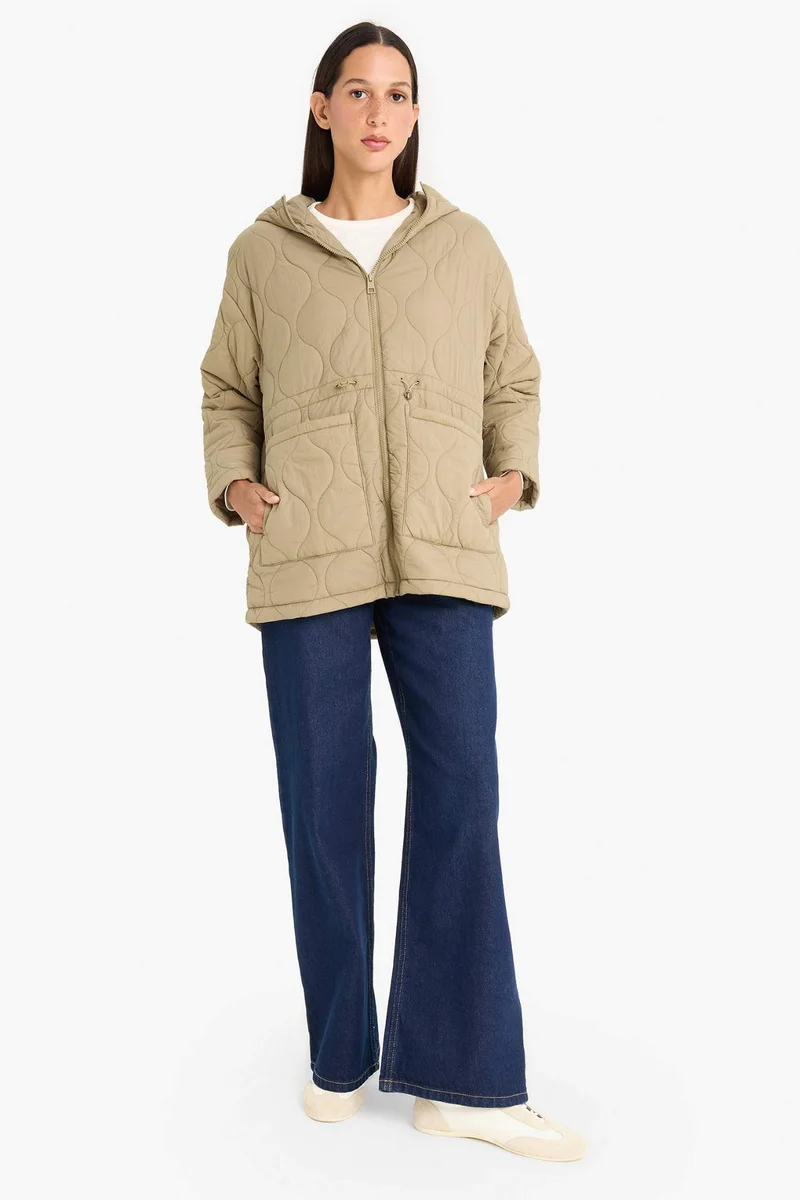 DeFacto Waterproof Regular Fit Hooded Puffer Jacket