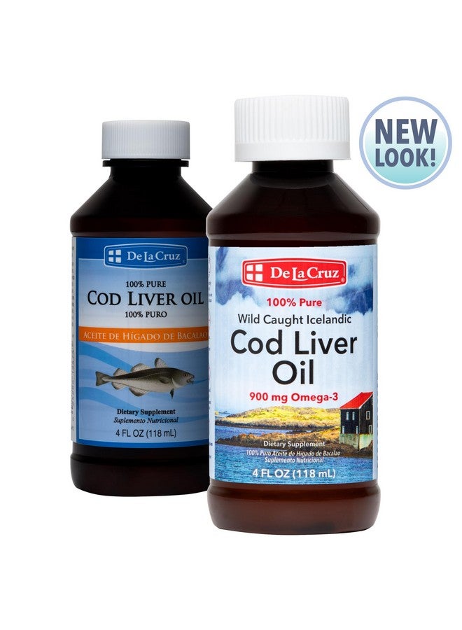 دي لا كروز زيت كبد سمك القد السائل من دي لا كروز - زيت سمك أيسلندي نقي من البرية، 4 أونصة سائلة (118 مل) - Image 2