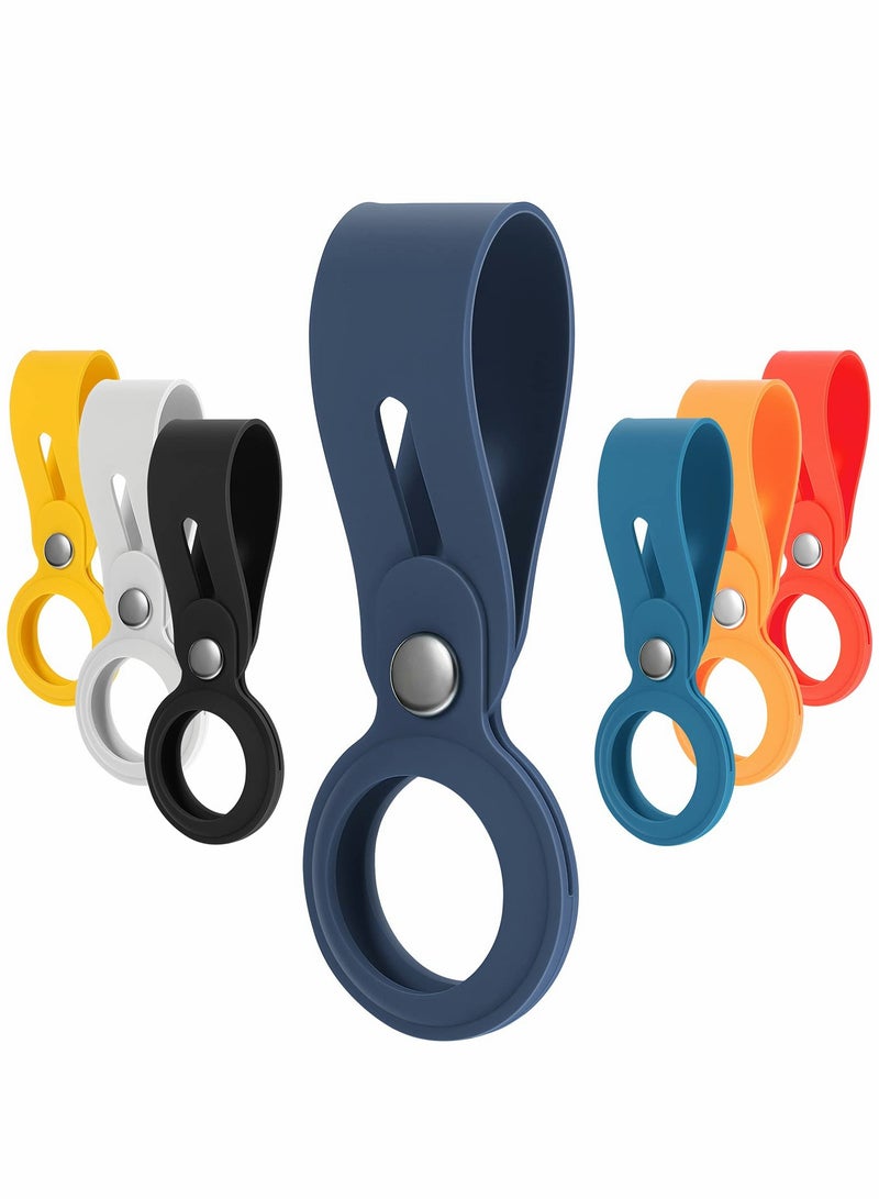 SYOSI Leather Case for Apple AirTag, Easy Carry Air-Tag Cover, Soft Silicone Anti-Scratch Lightweight Skin Cover for Luggage Dog Cat Pet Collar AirTag Case GPS Case ( 4 Pack ) - Image 1