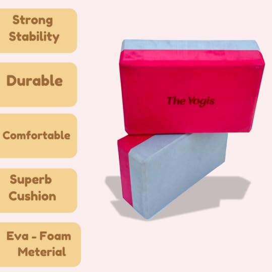 The Yogis High Density Foam Yoga Block Brick | Set of 2 | Large Size With - Yoga Belt - Image 5