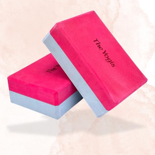 The Yogis High Density Foam Yoga Block Brick | Set of 2 | Large Size With - Yoga Belt - Image 2