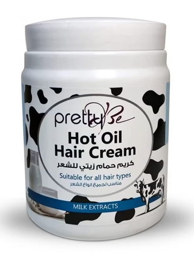 Pretty Be pretty Be Hot Oil Hair Cream With Milk Extracts, Suitable For All Hair Types - 1000ml 