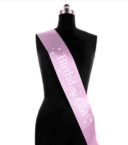 FAVELA Fashionable Pink Satin Sash Birthday Girl with White Lettering - 18th, 21st, 30th Birthday Party - Happy Birthday Sash - Image 4