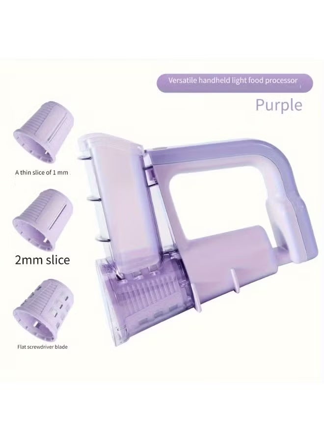 BlueFire Electric Drum Vegetable Cutter with 3 Interchangeable Blades | Automatic Slicer, Shredder & Grater for Carrots, Potatoes, Cucumbers, Cheese & More | Fast One-Touch Food Processor for Salads, Meal Prep & Kids-Safe Cooking | Compact Design, Easy to Clean, Multi-Functional Kitchen Tool - Image 4