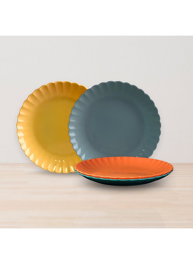 Feelings Feelings Plastic Salad Plate  4Pcs Set (22Cm) | Scratch Resistant & Stackable  - Image 1