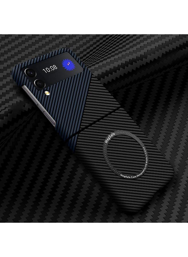 erorex Case For Samsung Galaxy Z Flip3 5G Carbon Fiber Texture MagSafe Magnetic Phone Case - Image 1