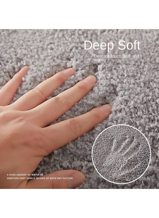 TYCOM Bath Mat, Super Absorbent Bathtub Mat with Non-Slip, Anti-Slip Bathroom Floor Mats and Quick Dry Bath Rug, Thickened,Soft, Easier Clean Carpet (40 x 100 cm Curved) - Image 4