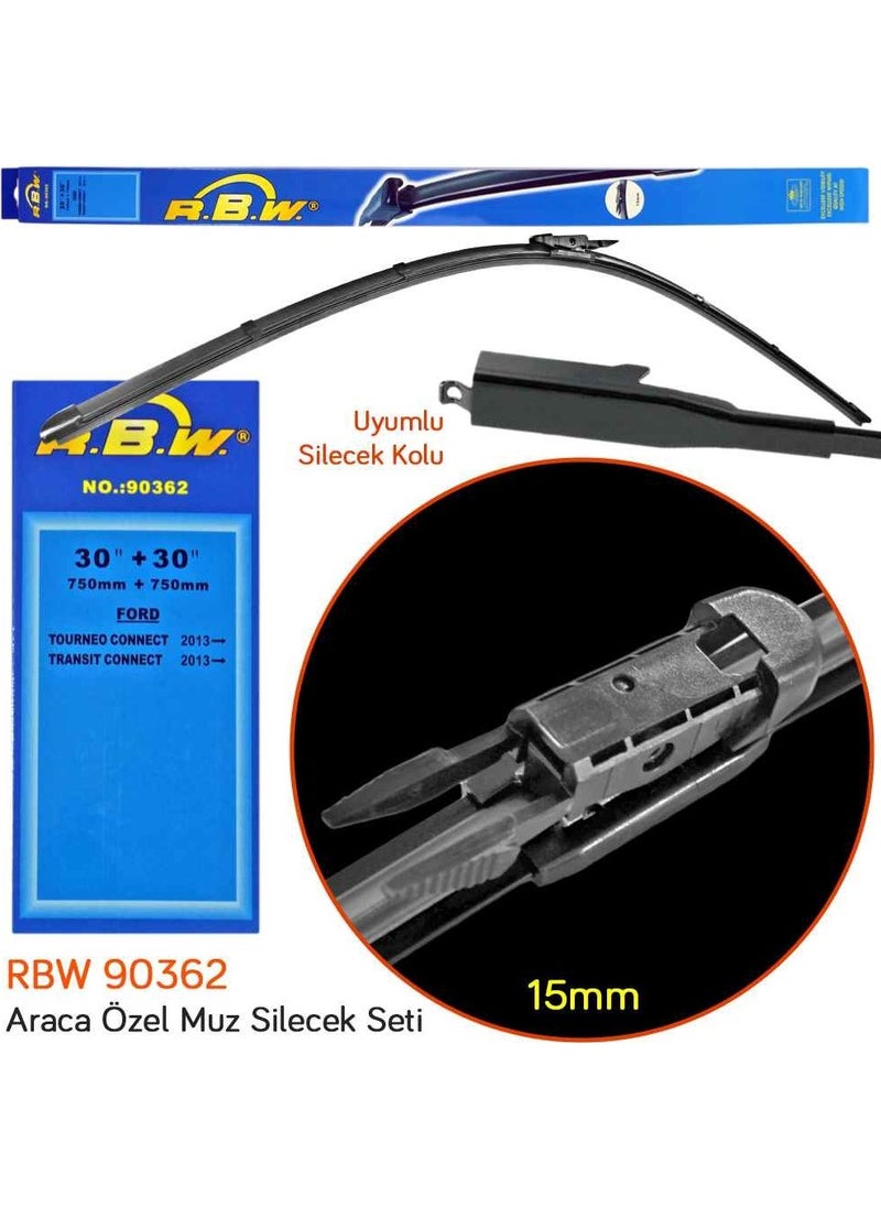 RBW 90362 فورد ترانزيت كونكت 2013- مجموعة المساحات الأمامية  - Image 3