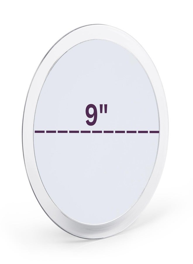 Jerdon Portable Travel Makeup Mirror - 9” Diameter Frame with 5X Magnification - Suction Cups Allow Wall Mounting - Travel Case Included - Model JSC5 - Image 5