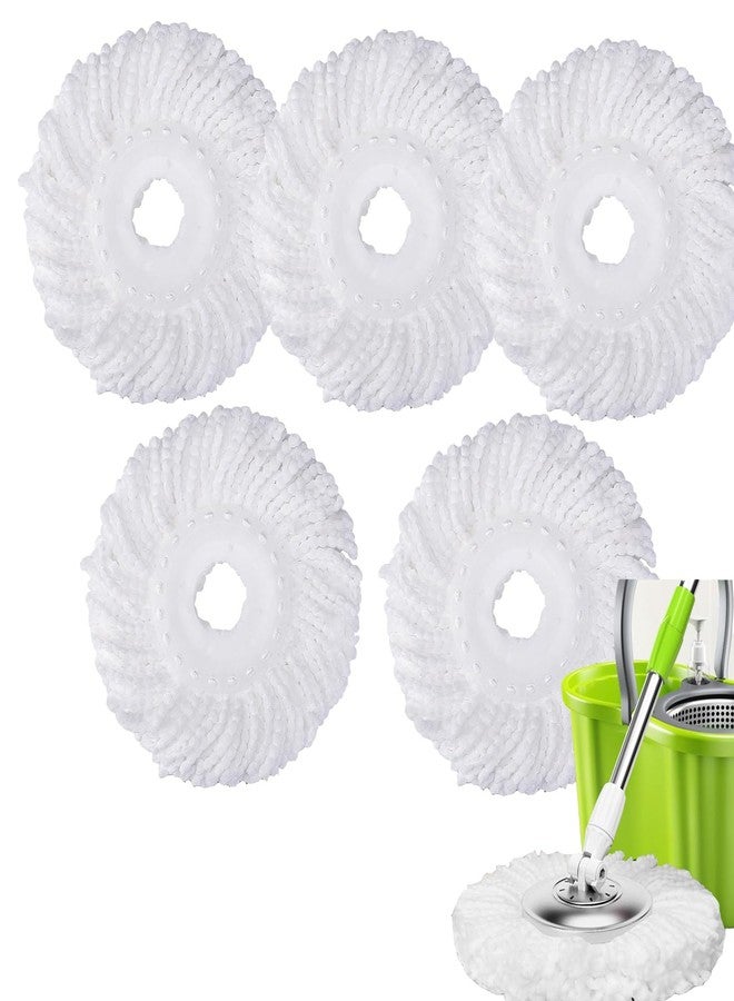 YWSHF Spin Mop Head Replacement Compatible with Hurrican, Mopnado, Cassabel 360 Spin Magic Mopping,Microfiber Spin Mop Refill Heads for Universal Round Shape Standard Size 5 Pack - Image 1