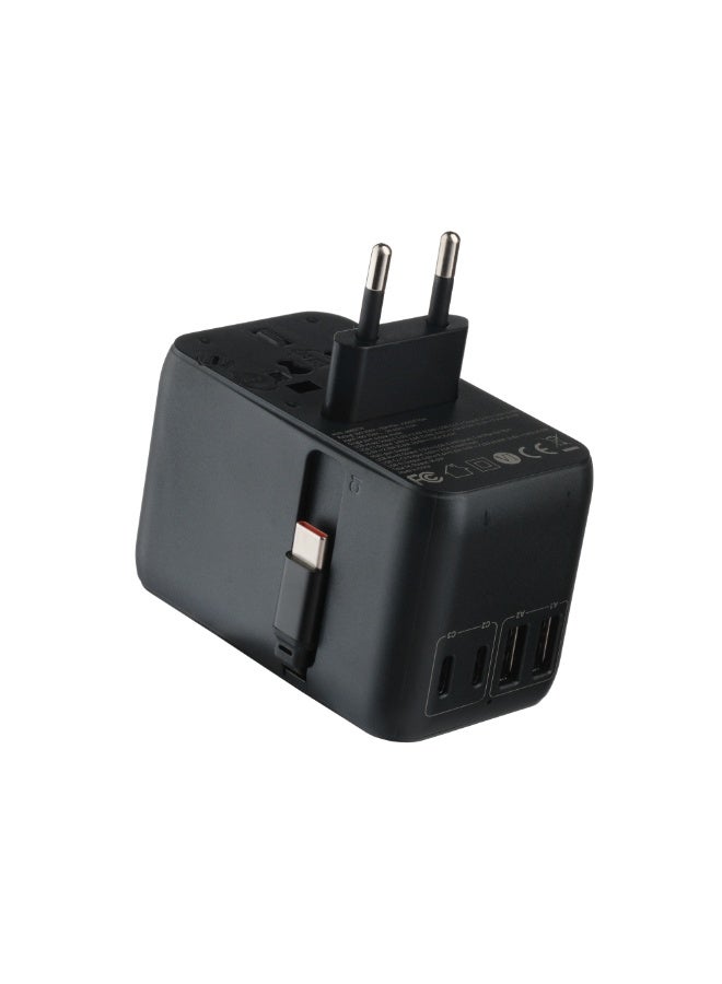 زيدكس محول سفر عالميمن 200 دولة، محول طاقة شامل وشاحن جداري مزود بمنفذ USB-C PD بقدرة 20 واط ومنفذ USB-A بتقنية QC 3.0، محول مقابس عالمي مع مقابس EU/UK/US/AU، شحن سريع لأجهزة iPhone وSamsung وiPad واللابتوب والكاميرا ومجفف الشعر والمزيد - Image 2
