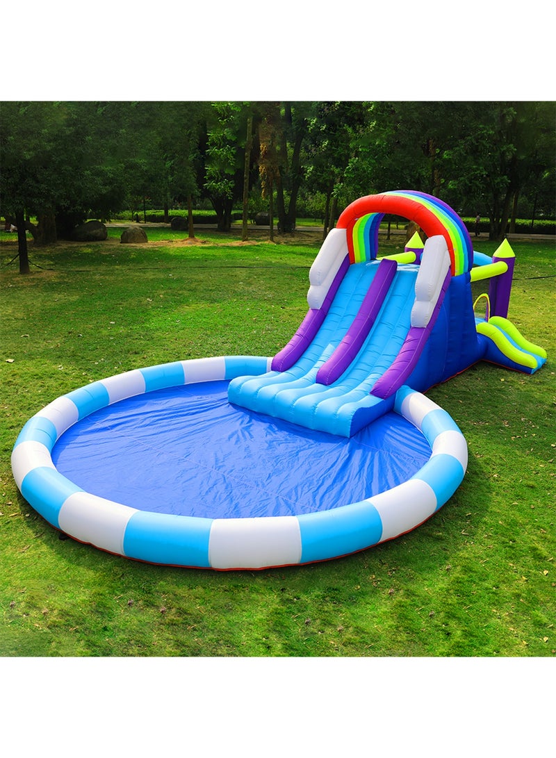 GT-Wheel Inflatable Twin Water Slide With Bouncer for Kids Outdoor Play - Image 3