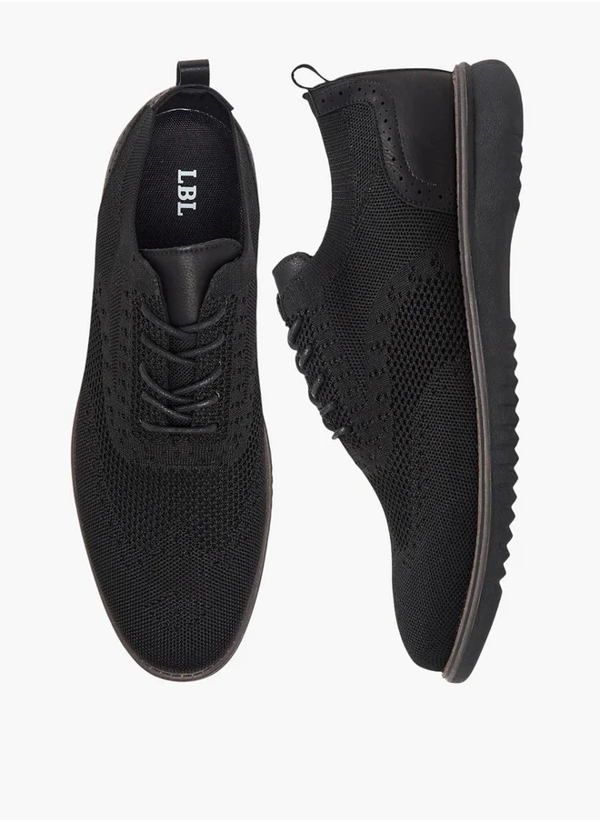 ال بي ال من شو اكسبرس Men's Mesh Detail Lace-Up Sneakers