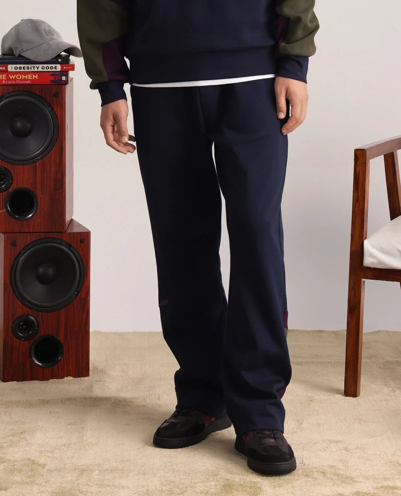 Rare Rabbit Men's Drawstring Closure Printed Track Pant