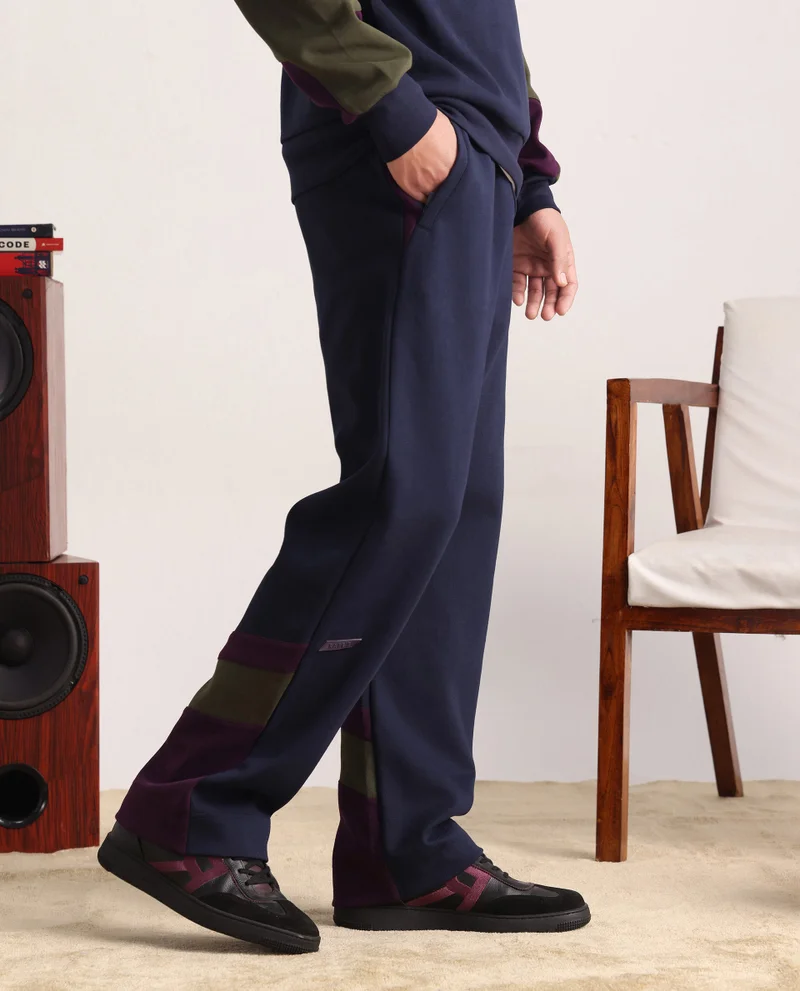 Rare Rabbit Men's Drawstring Closure Printed Track Pant