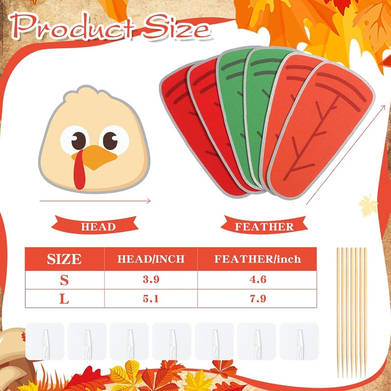 AceOrbit Pumpkin Turkey Making Kit Colorful Metal Thanksgiving DIY Pumpkin Indoor Outdoor Holiday Decoration For Autumn Fall Harvest Halloween Home Decor(Large) - Image 2