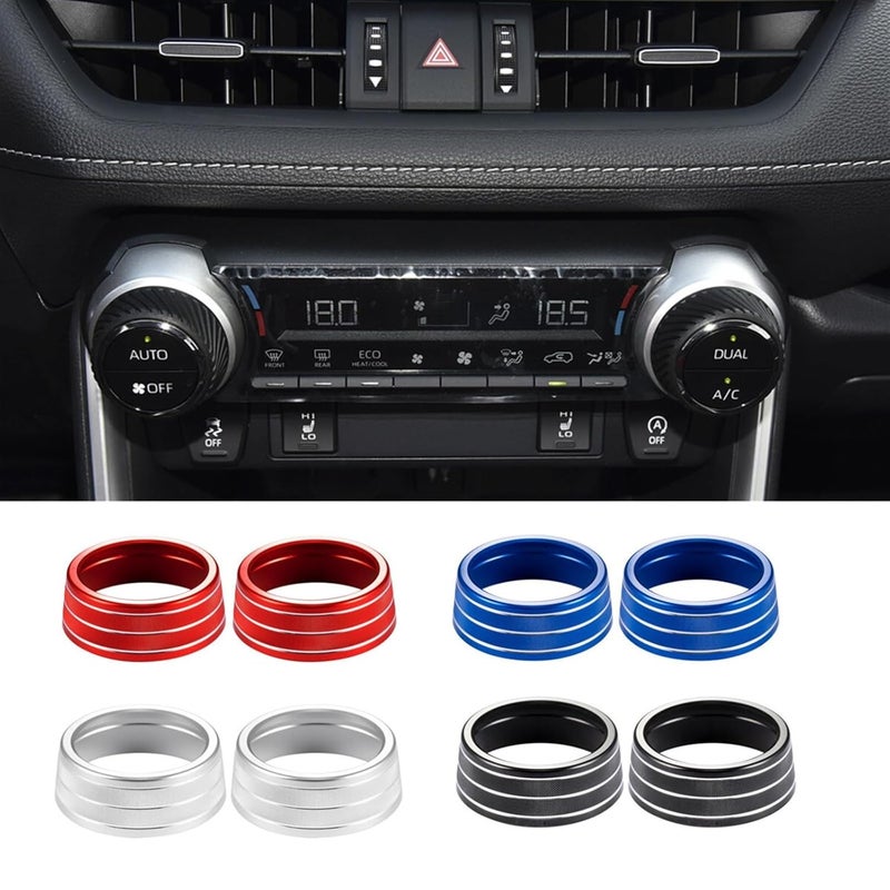 QASULER Car AC Climate Control Knob Trim for Toyota RAV4 - Image 4