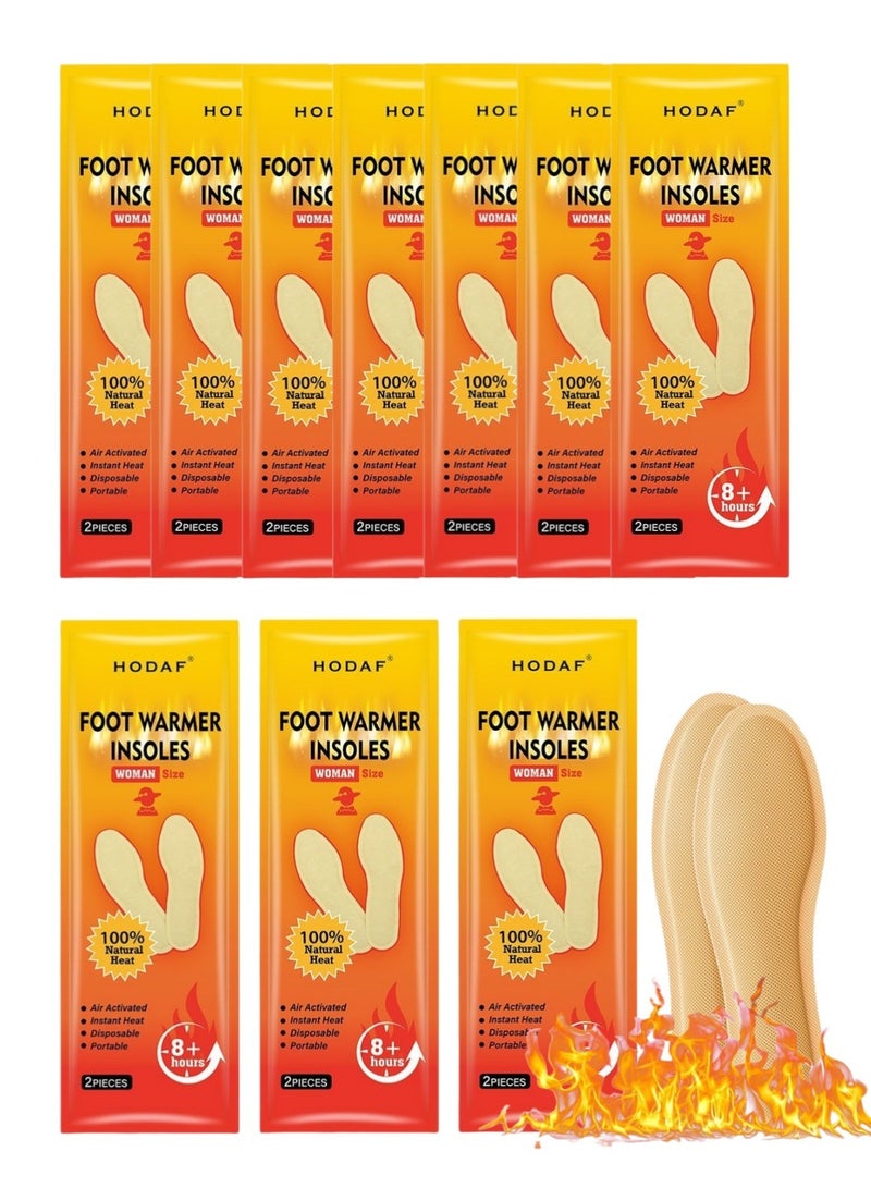 Hodaf 10 Pairs of Women's Foot Warming Insoles - Long-Lasting Safe Natural Odorless Air-Activated Insole Warmers - Heated for Up to 8 Hours - Image 1
