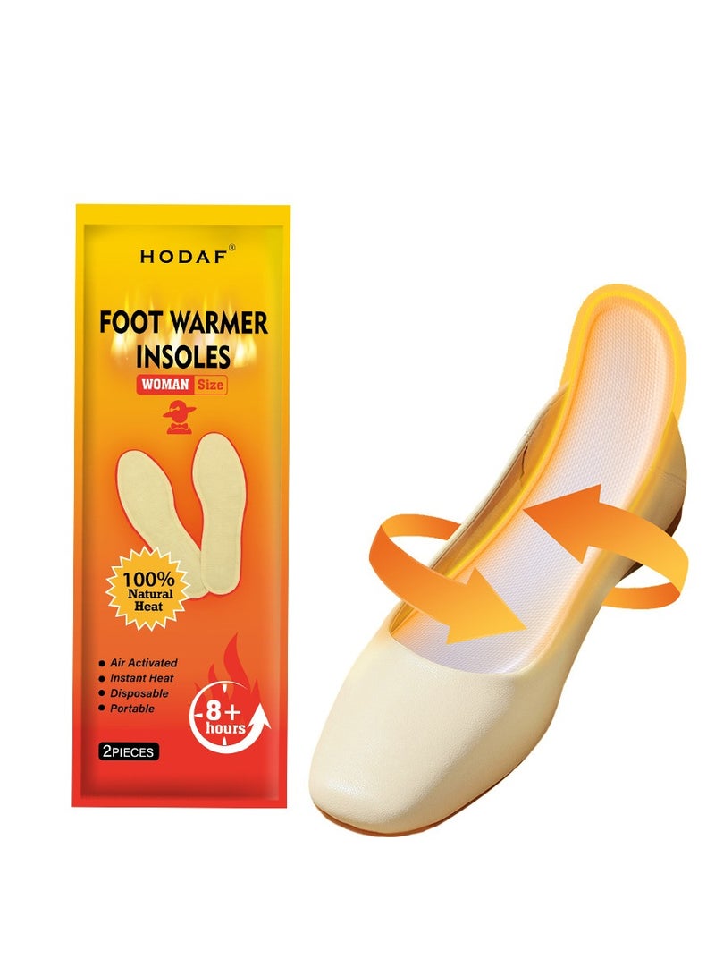 Hodaf 10 Pairs of Women's Foot Warming Insoles - Long-Lasting Safe Natural Odorless Air-Activated Insole Warmers - Heated for Up to 8 Hours - Image 2