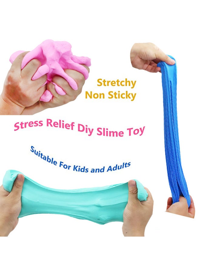 سلايم الطين القطني 9pcs مربع زبدة البلاستيلين الطين الكريستال الطين اليدوي ديي ألعاب الطين الملونة للهدية - Image 2