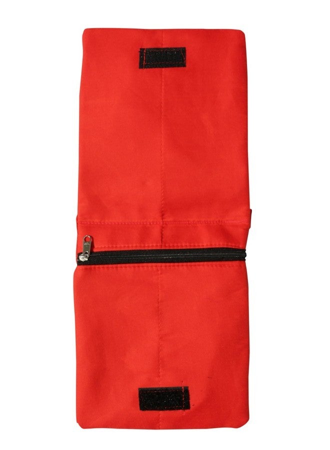 Solance Mandhania Warli Printed Cotton Sling Bags With Double Pocktes for Womens Red - Image 4