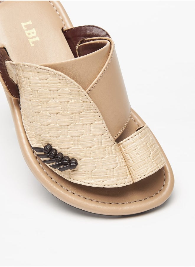 LBL by Shoexpress - Boys Textured Slip-On Arabic Sandals - Image 1