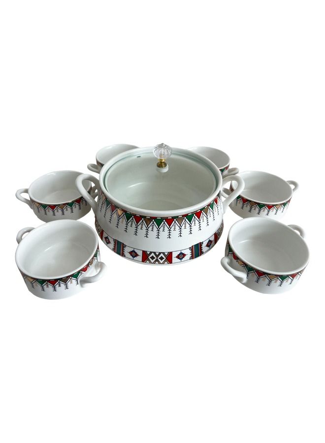 XIANGYU Nordic Ceramic Soup Pot And Bowl With Iron Frame Light Luxury Household Soup Bowls - Image 4