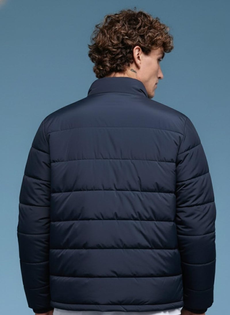 FYLTR, Men's Solid Long Sleeve Regular Fit Puffer Jacket, Navy, XL - Image 3
