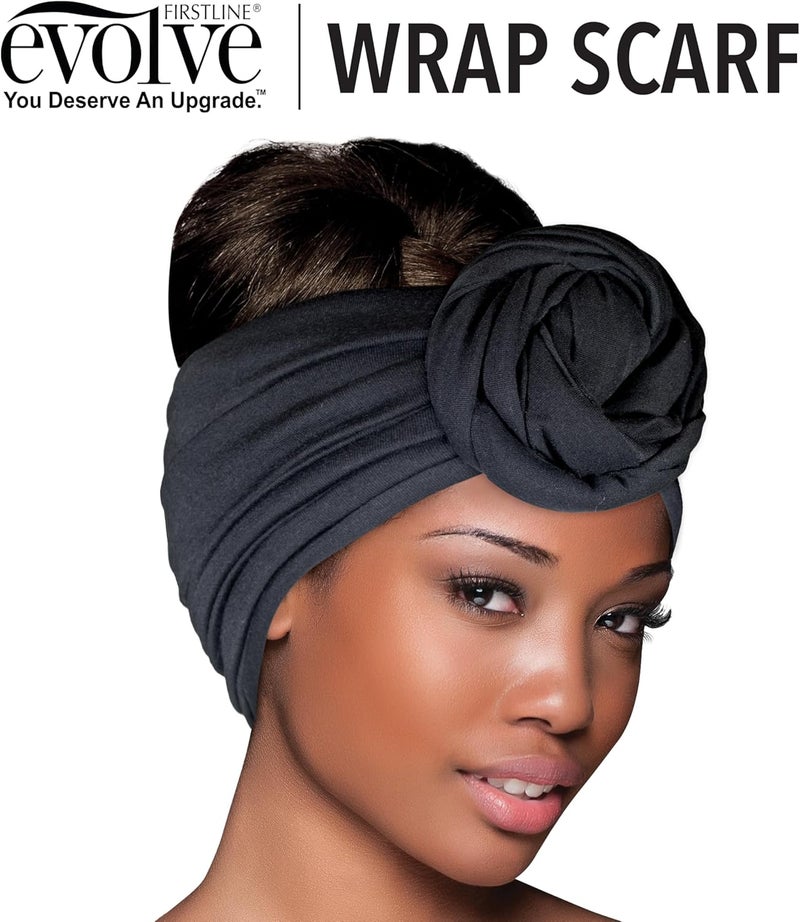 Evolve Extra Long Wrap Scarf in Black - Image 3