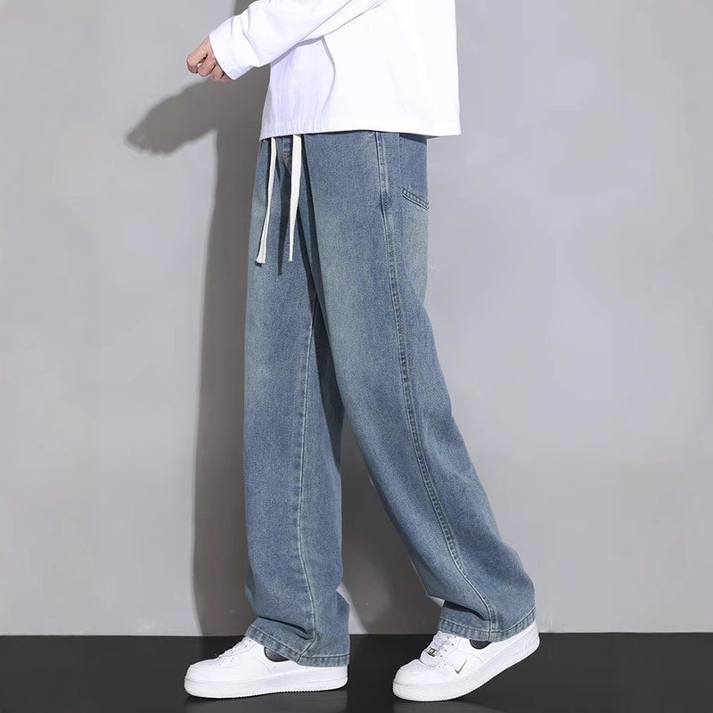 Unisex Classic Denim Jeans Loose Fit Daily Outdoor Wear - Image 2