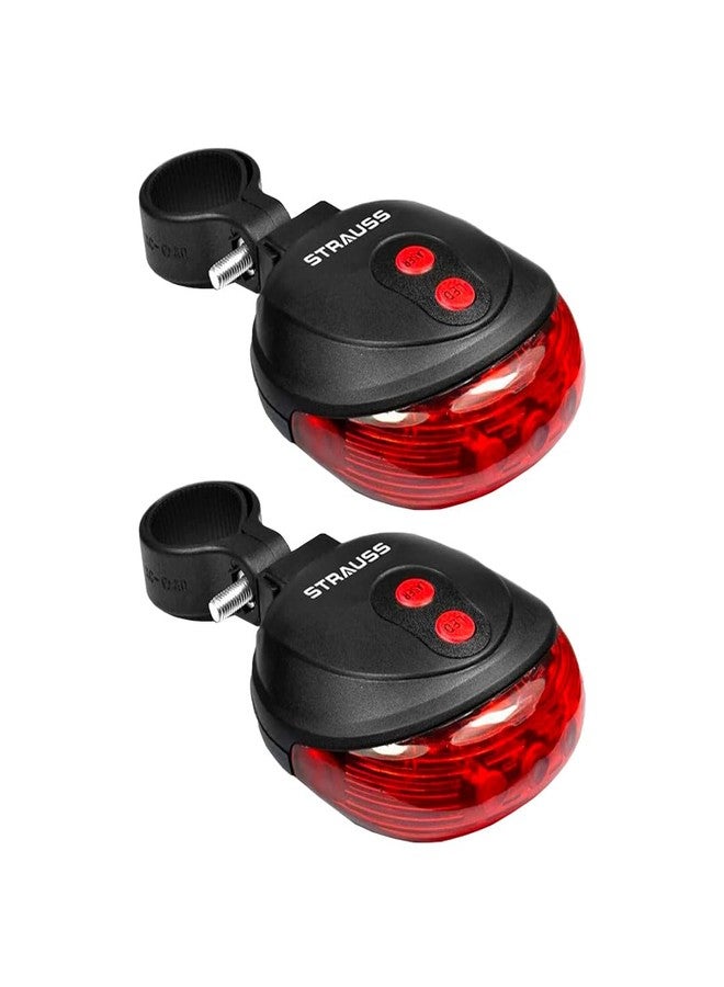 Strauss Bicycle Tail Lights | Headlights| Ultra Bright Waterproof Bicycle Tail Lights | Light Set with Led Light | Tail Clip Light Lamp |Taillight Set | Pack of 2 - Image 1