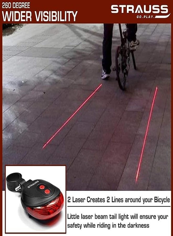 Strauss Bicycle Tail Lights | Headlights| Ultra Bright Waterproof Bicycle Tail Lights | Light Set with Led Light | Tail Clip Light Lamp |Taillight Set | Pack of 2 - Image 3