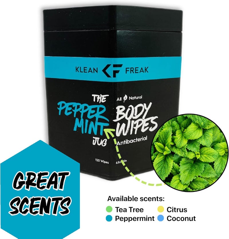 Klean Freak Body Wipes – The Jug (Peppermint) – Extra-Large & Durable Wipes for Active Lifestyles - Image 2