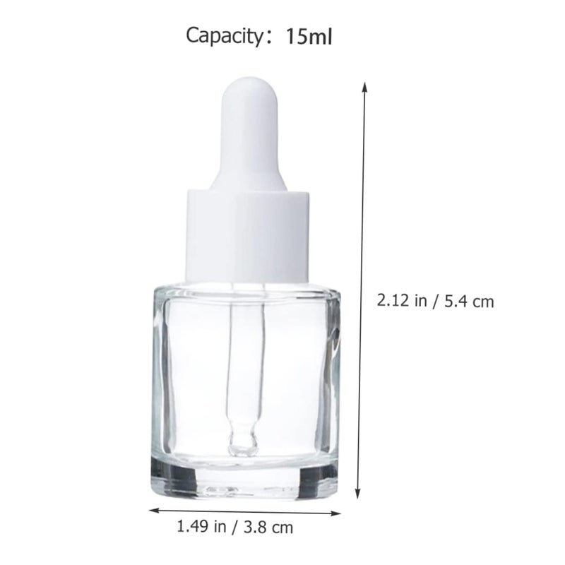 20 Pack 15ml Thick Bottom Glass Dropper Bottles Refillable Essential Oil Containers - Image 4