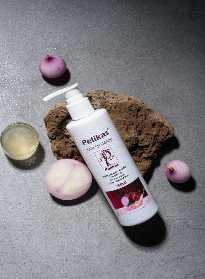 Pelikas Hair Fall Control Smoothness Natural Harble Hair Ballance Dandruff & Reduce Hair Fall Red Onion Seed Oil Extract Onion Shampoo Controls Hair fall | Helps Strengthen Hair | No Sulphate No Paraben | For Men & Women (250ml) - Image 3