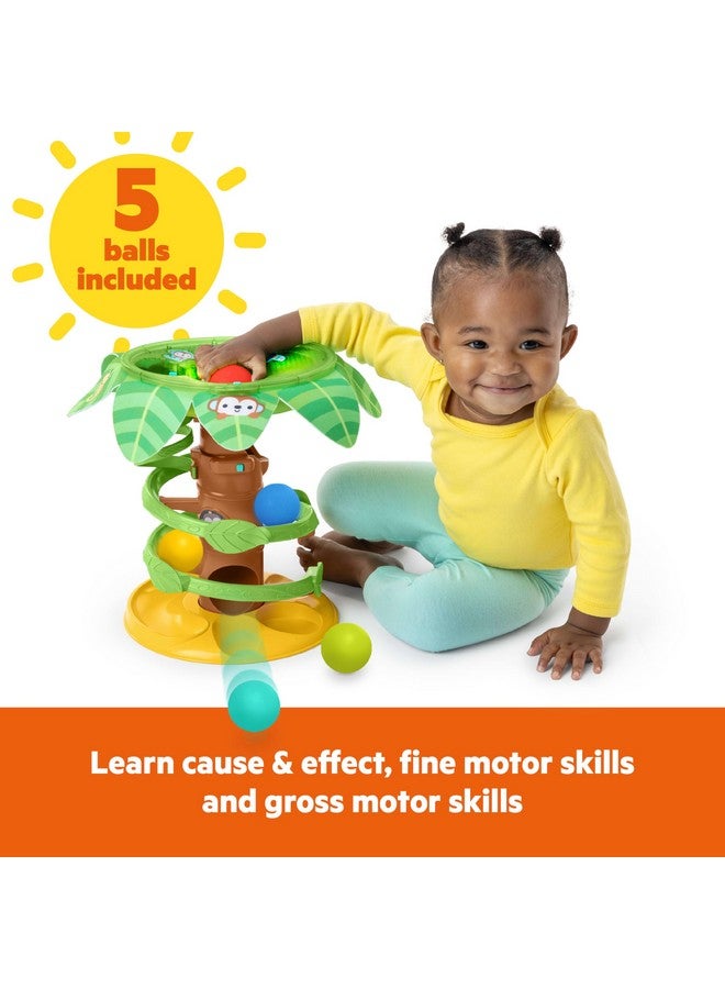 Bright Starts Tropical Twirl Ball Play Toy with Lights & Music, 5 Balls Included, Unisex, 6 Months+ - Image 5