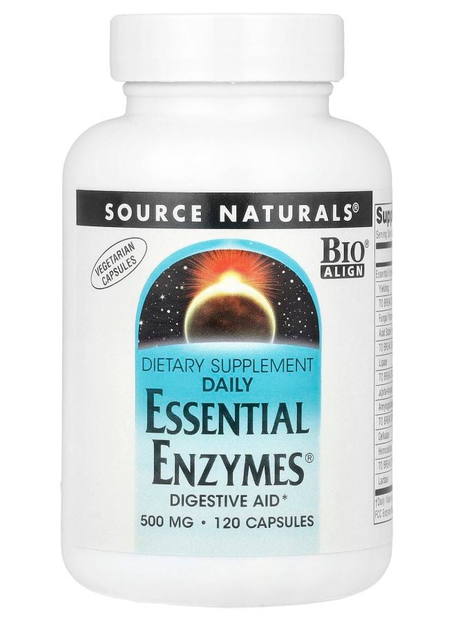 Daily Essential Enzymes® 500 mg 120 Capsules