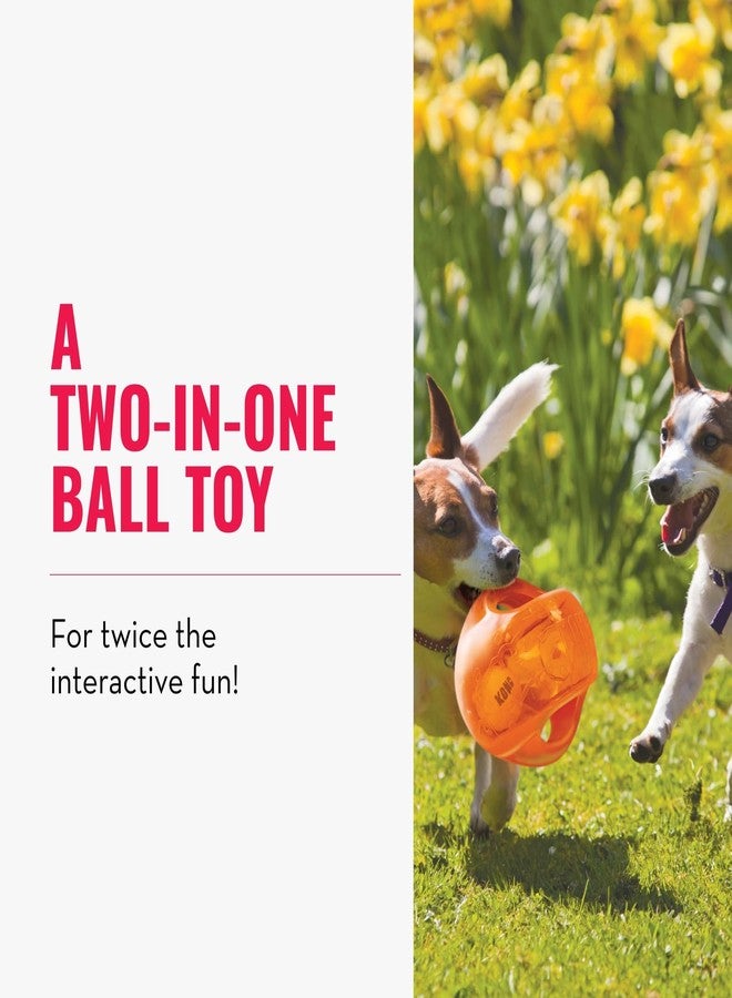 كونج كرة كونغ جامبلر - لعبة تفاعلية للكلاب والجراء - لعبة جلب مع كرة تنس - مستلزمات للكلاب للعب ممتع - للكلاب الكبيرة/الضخمة - لون عشوائي - Image 2