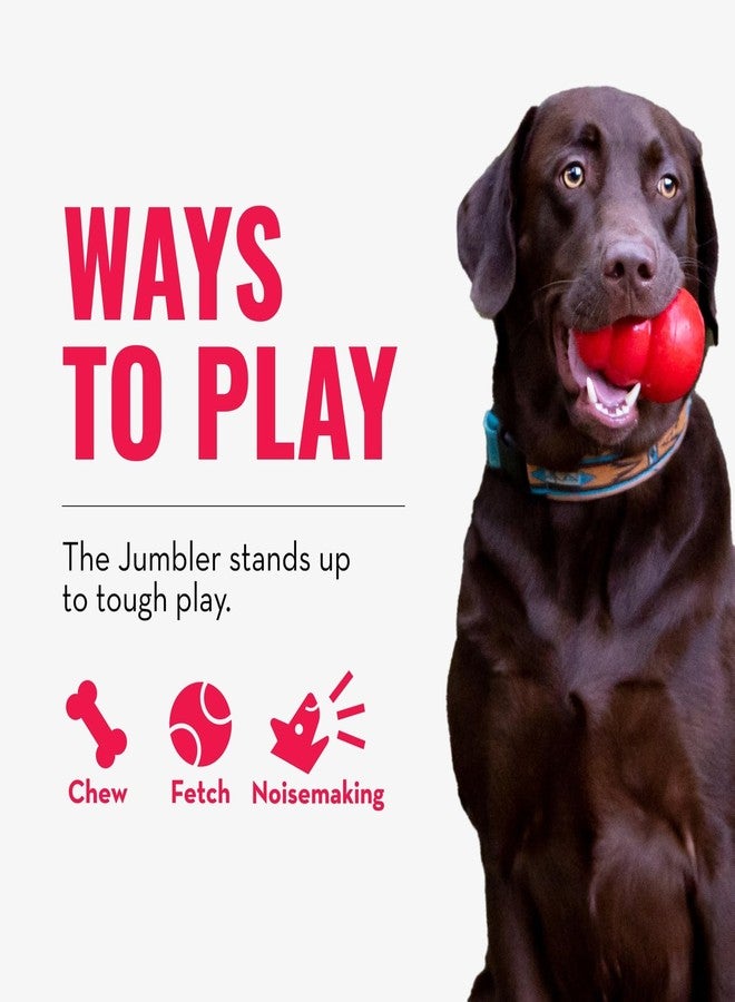 كونج كرة كونغ جامبلر - لعبة تفاعلية للكلاب والجراء - لعبة جلب مع كرة تنس - مستلزمات للكلاب للعب ممتع - للكلاب الكبيرة/الضخمة - لون عشوائي - Image 4