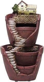 BESPORTBLE Garden Ornaments Dual Layer Sky Garden Pot Herb Flower Cacti Sedum Succulent Bonsai Planter Box Resin Crafts - Image 1