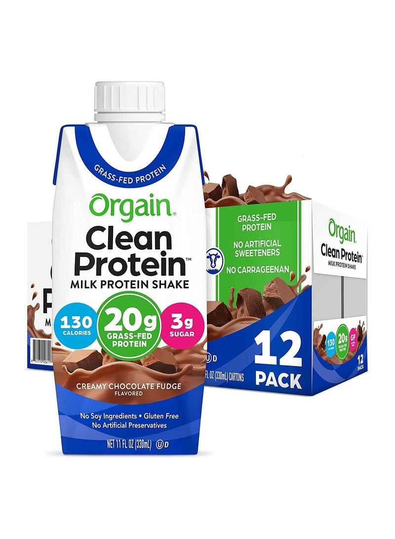 Orgain - Organic Ready To Drink Grass Fed Protein Shake Creamy Chocolate Fudge - Image 1