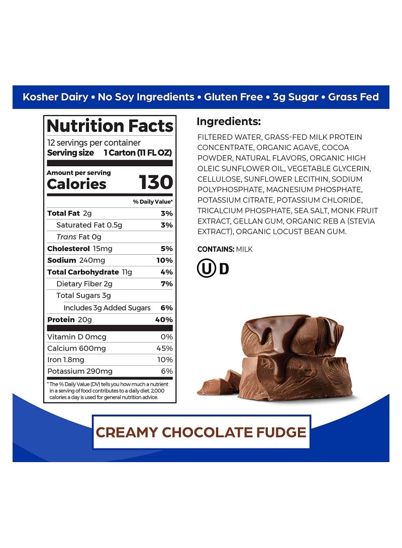 Orgain - Organic Ready To Drink Grass Fed Protein Shake Creamy Chocolate Fudge - Image 2