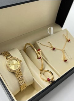 Women's Rivoli Brand Set, Consisting of a Watch, bracelet, necklace and earring and Ring Stainless steel