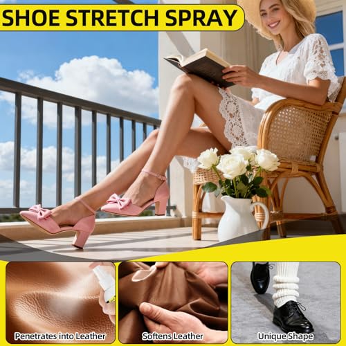 JOYAONE Shoe Stretch Spray, Shoe Stretcher Relieve Tight Fit, Wide Feet,Boot Stretcher Spray for Leather, Boot, High Heel (Clear) - Image 3