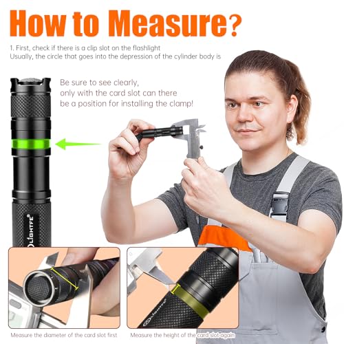 LIGHTFE B103 Flashlight Clip for 13-14mm Diameter, 5.5-5.9mm Slot Width - Stainless Steel Pen, Hat, Pocket, or Bag Clip - Image 3