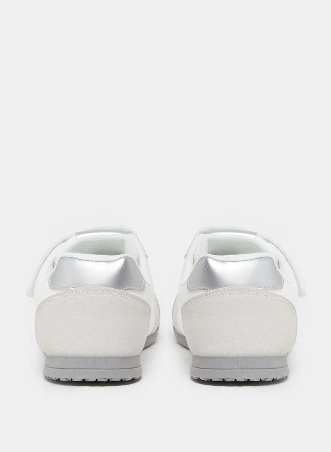 Styli Styli Women Silver Stripe Velcro Sneakers