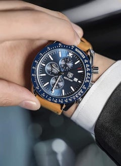 BENYAR Watches for Men Watch Quartz Luxury Leather Waterproof Chronograph Watch 5140  - Image 3
