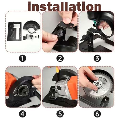 Galaxe Angle Grinder Base Bracket Cutting Machine Base Holder Metal Protector Woodwoking Tool Accessories Balance Shield Wheel Guard (Portable cutting Stand) Pack of-2 - Image 3